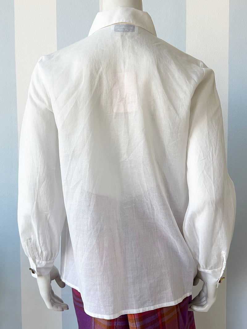 Witte katoenen blouse