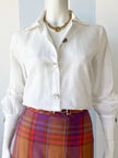 Witte katoenen blouse
