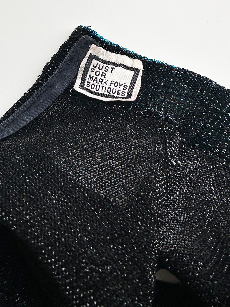 70s lurex designer maxijurk