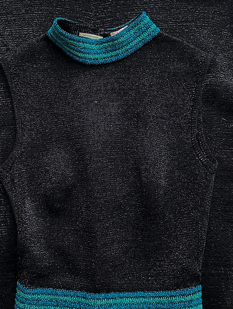 70s lurex designer maxijurk