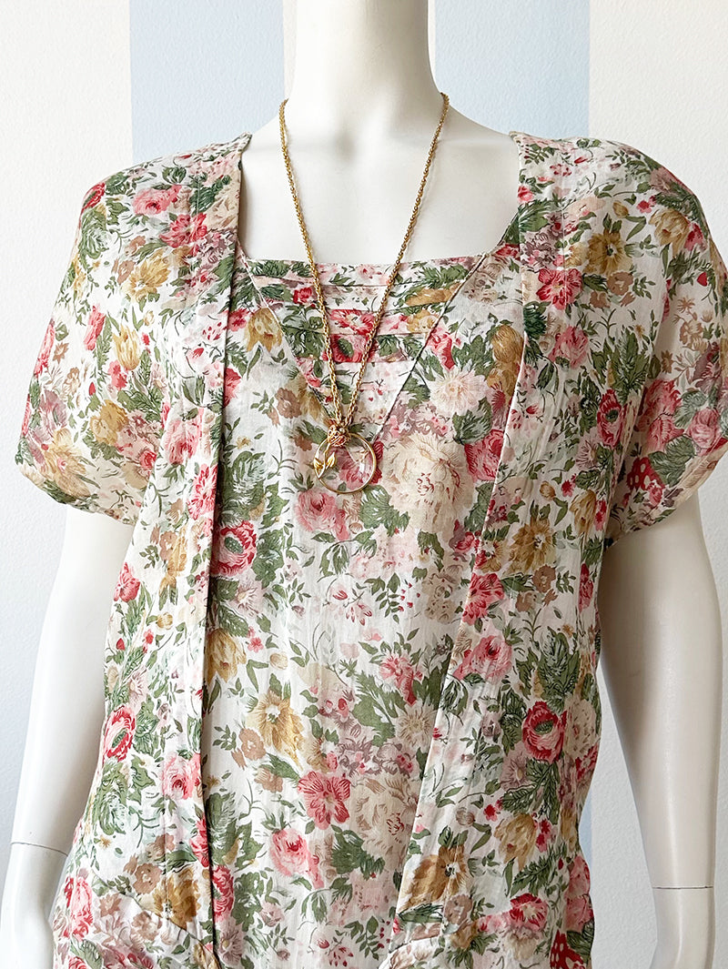 Floral jurk in 20s stijl