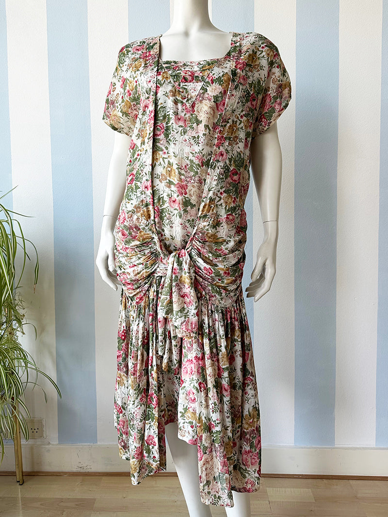 Floral jurk in 20s stijl