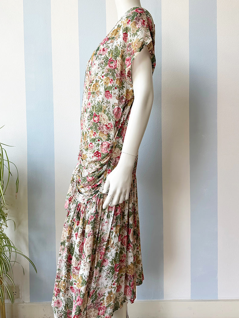 Floral jurk in 20s stijl