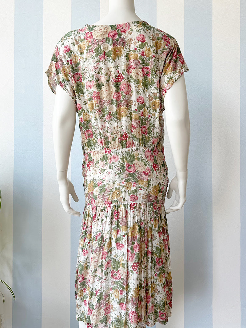 Floral jurk in 20s stijl