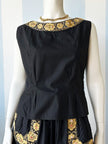 Zwart/gouden top