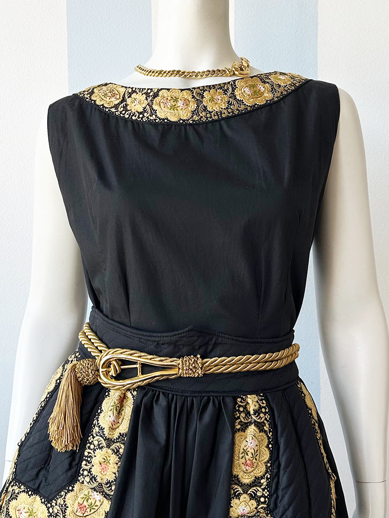 Zwart/gouden top