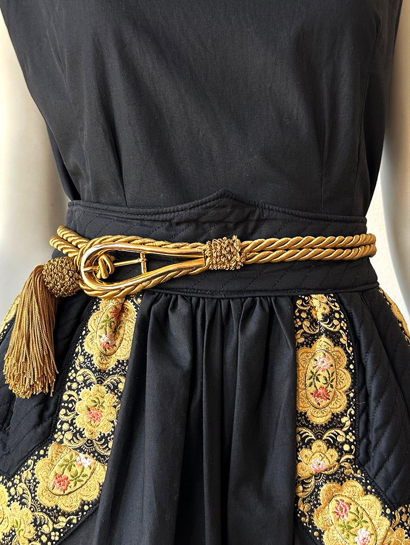 Gouden koord ceintuur met tassel