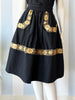 Zwart/gouden quilted rok