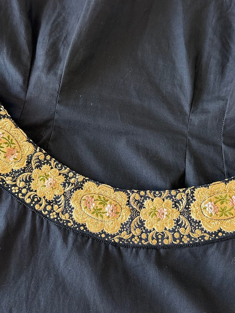 Zwart/gouden top