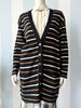 Gestreept oversized wollen vest