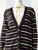 Gestreept oversized wollen vest