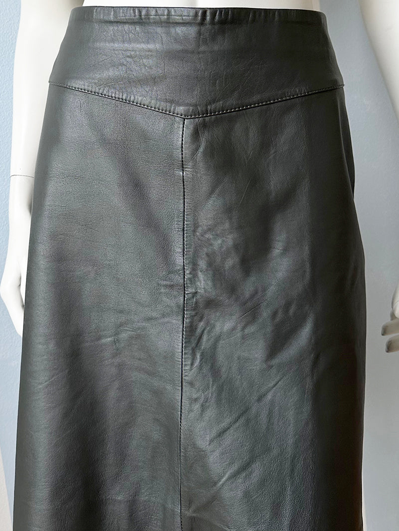 Donkerbruine leren heuprok