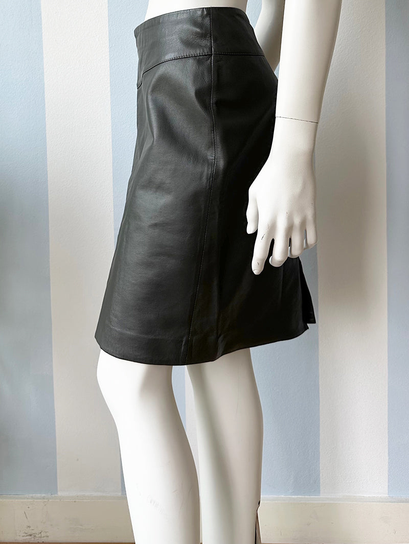 Donkerbruine leren heuprok