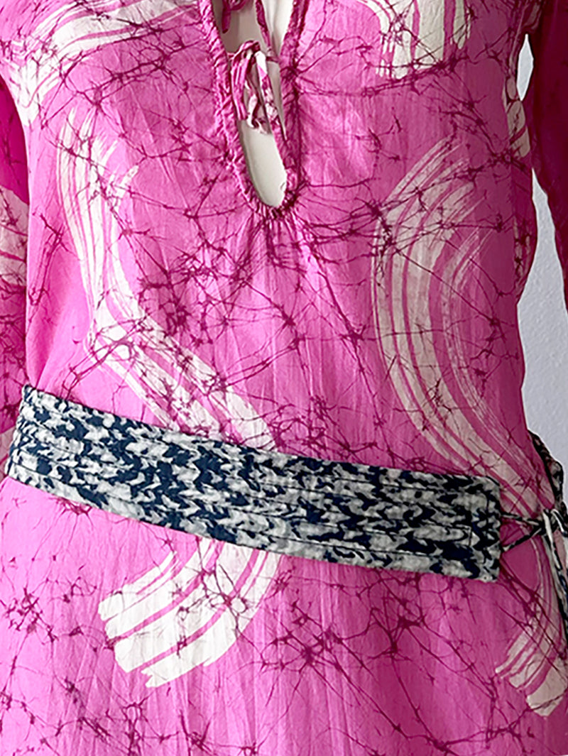 Blauwe gewatteerde ceintuur