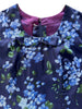 Blauwe floral 60s jurk