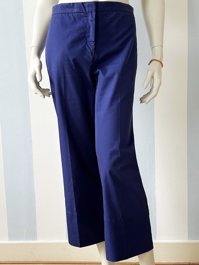 Diepblauwe  capribroek