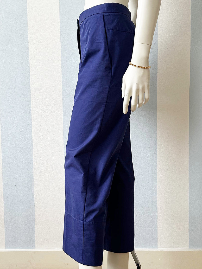 Diepblauwe  capribroek