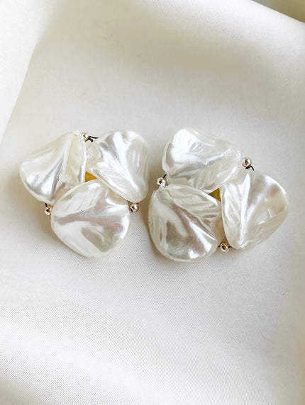 Parel clip oorbellen