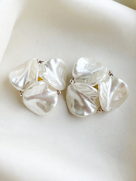 Parel clip oorbellen