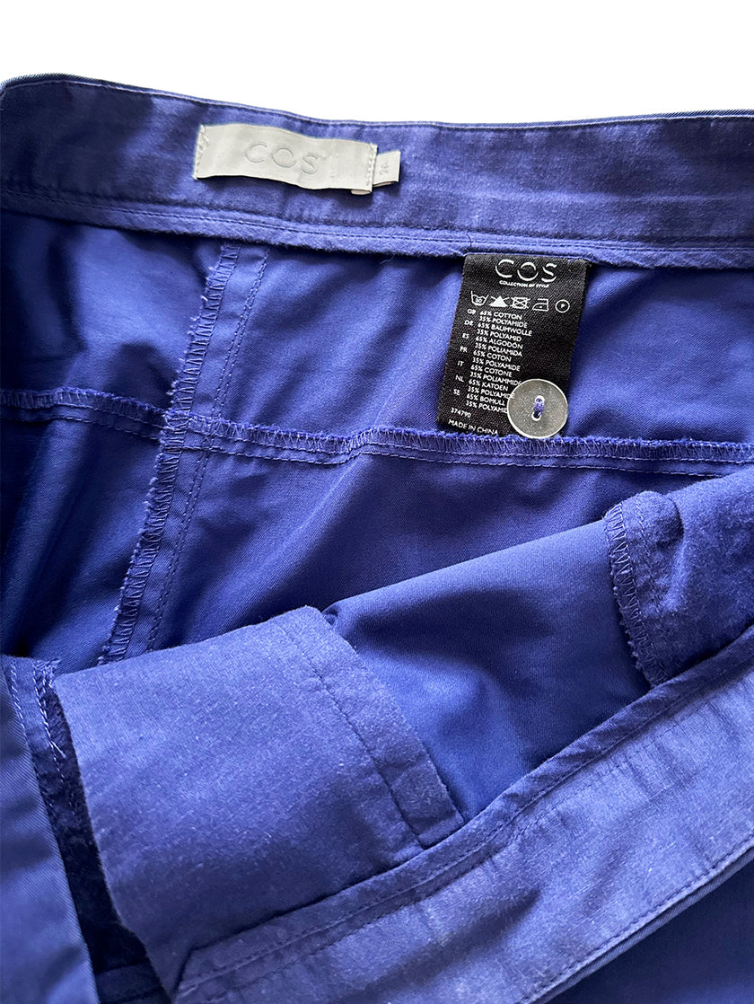 Diepblauwe  capribroek