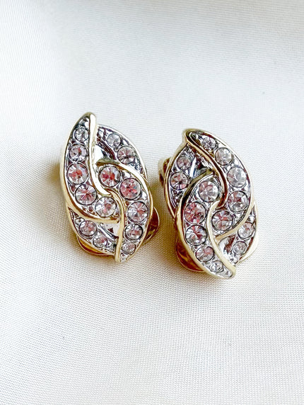 Kleine strass clip oorbellen