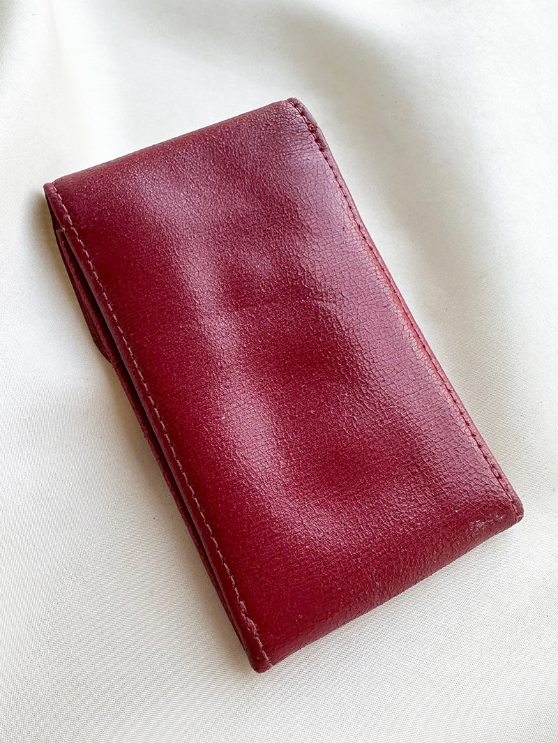 Rode leren key holder