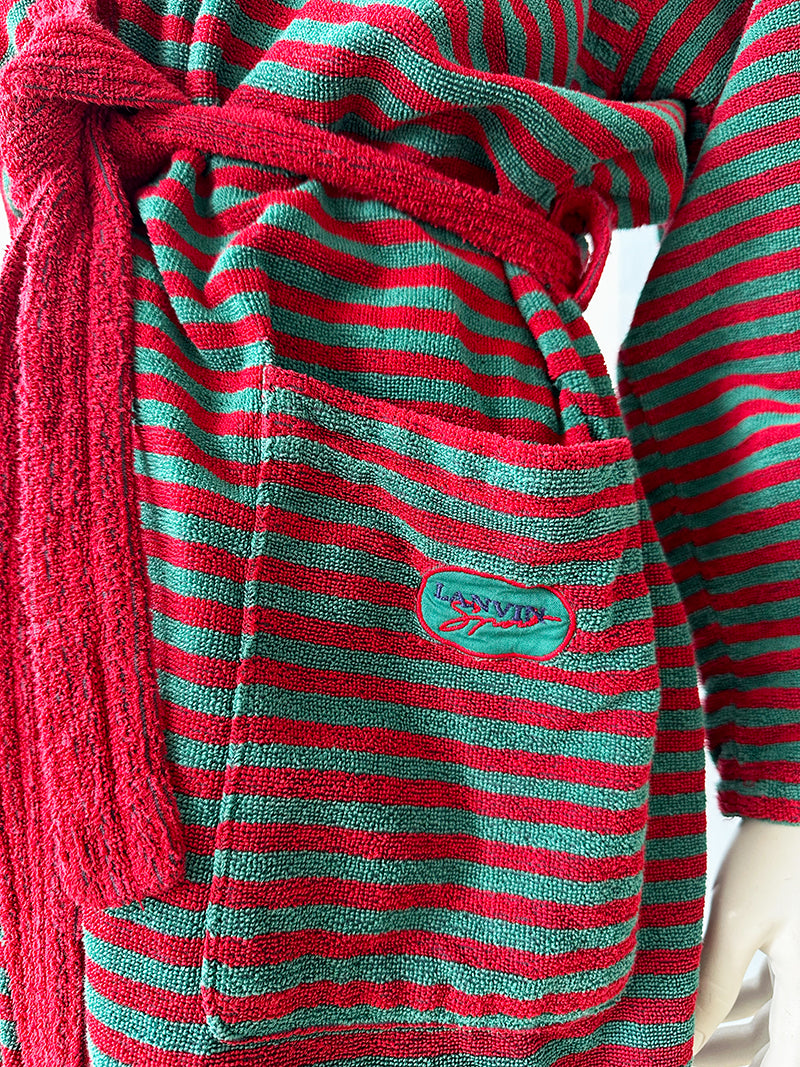 Gestreepte designer badjas