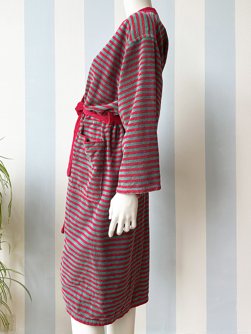 Gestreepte designer badjas