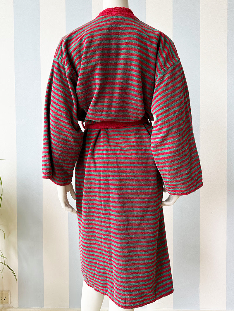 Gestreepte designer badjas