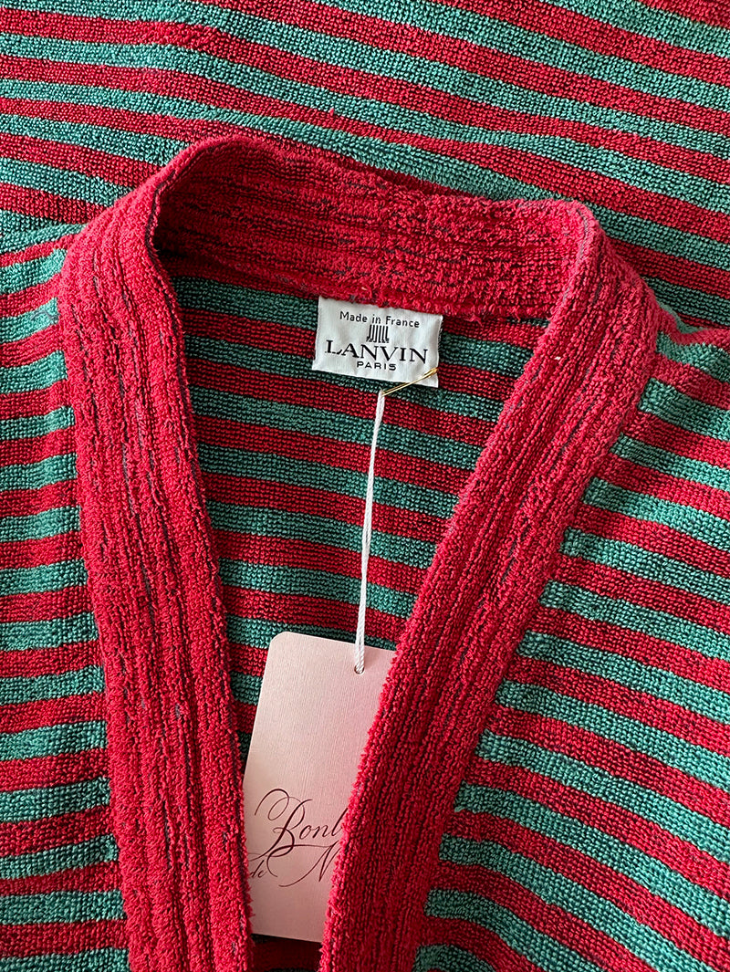 Gestreepte designer badjas