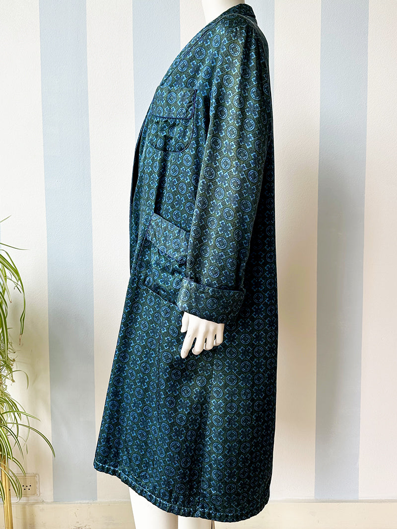 Groen/blauwe print kamerjas