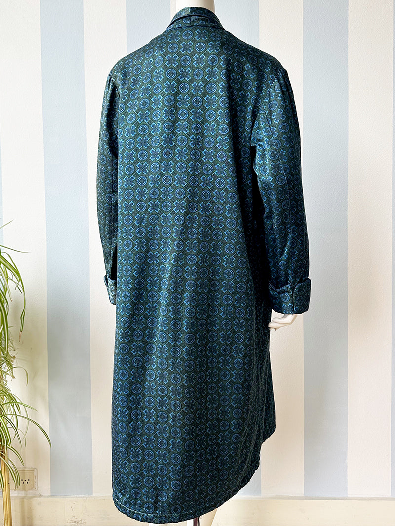 Groen/blauwe print kamerjas