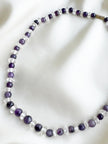 Collier van amethist en bergkristal