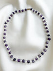 Collier van amethist en bergkristal