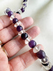Collier van amethist en bergkristal