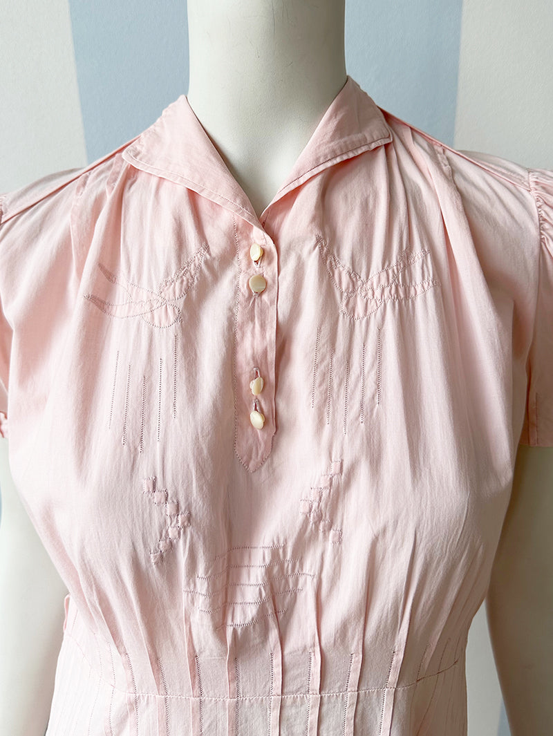 40s lichtroze nachtjapon