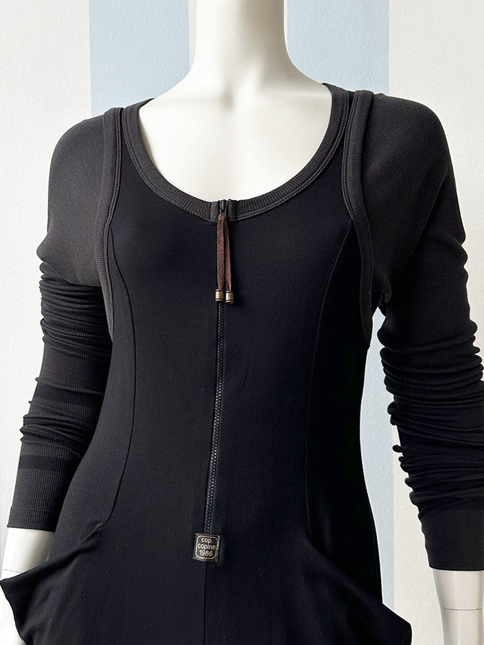Zwarte tricot jurk