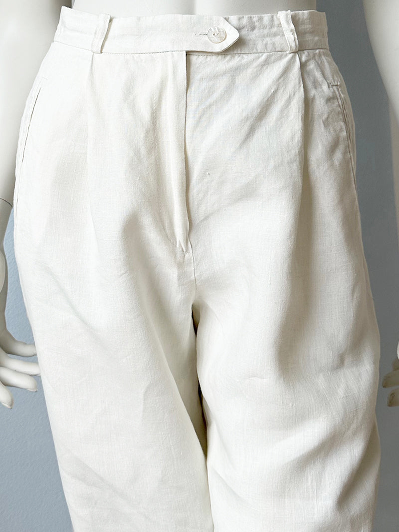 Witte linnen designerbroek
