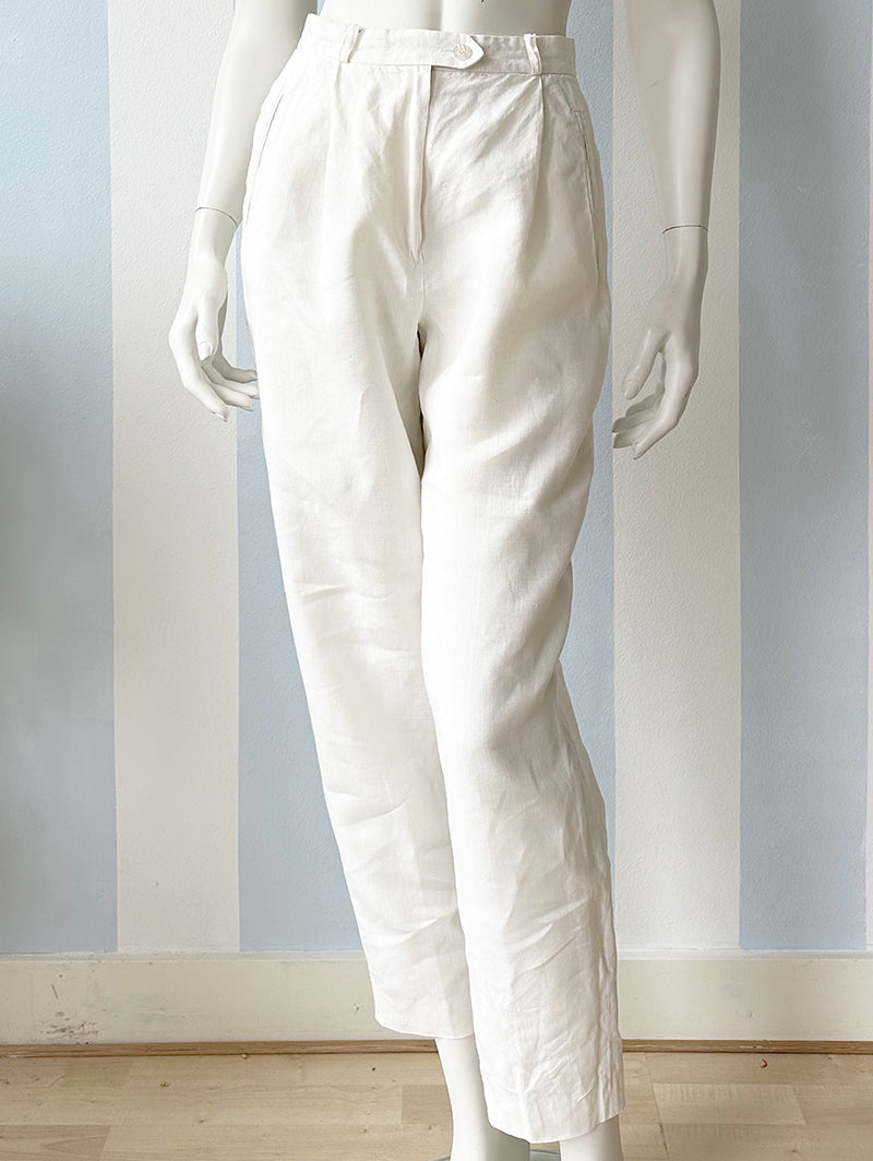 Witte linnen designerbroek