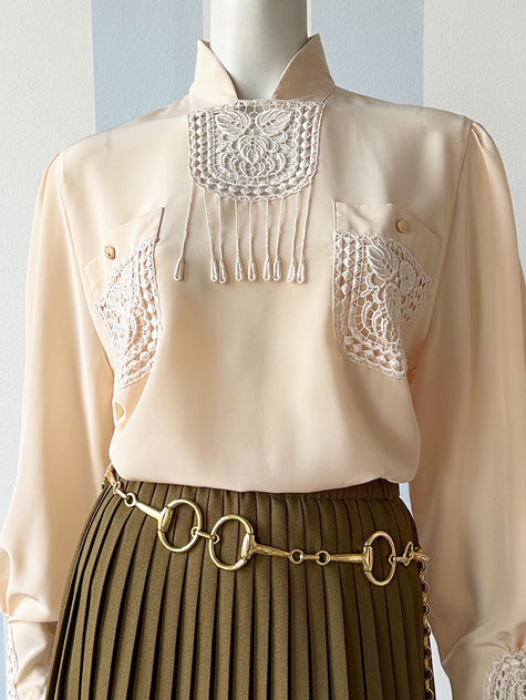 Blouse met kanten details