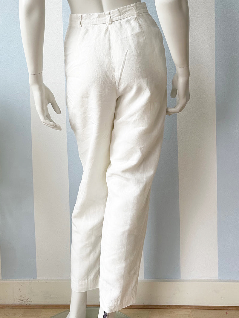 Witte linnen designerbroek