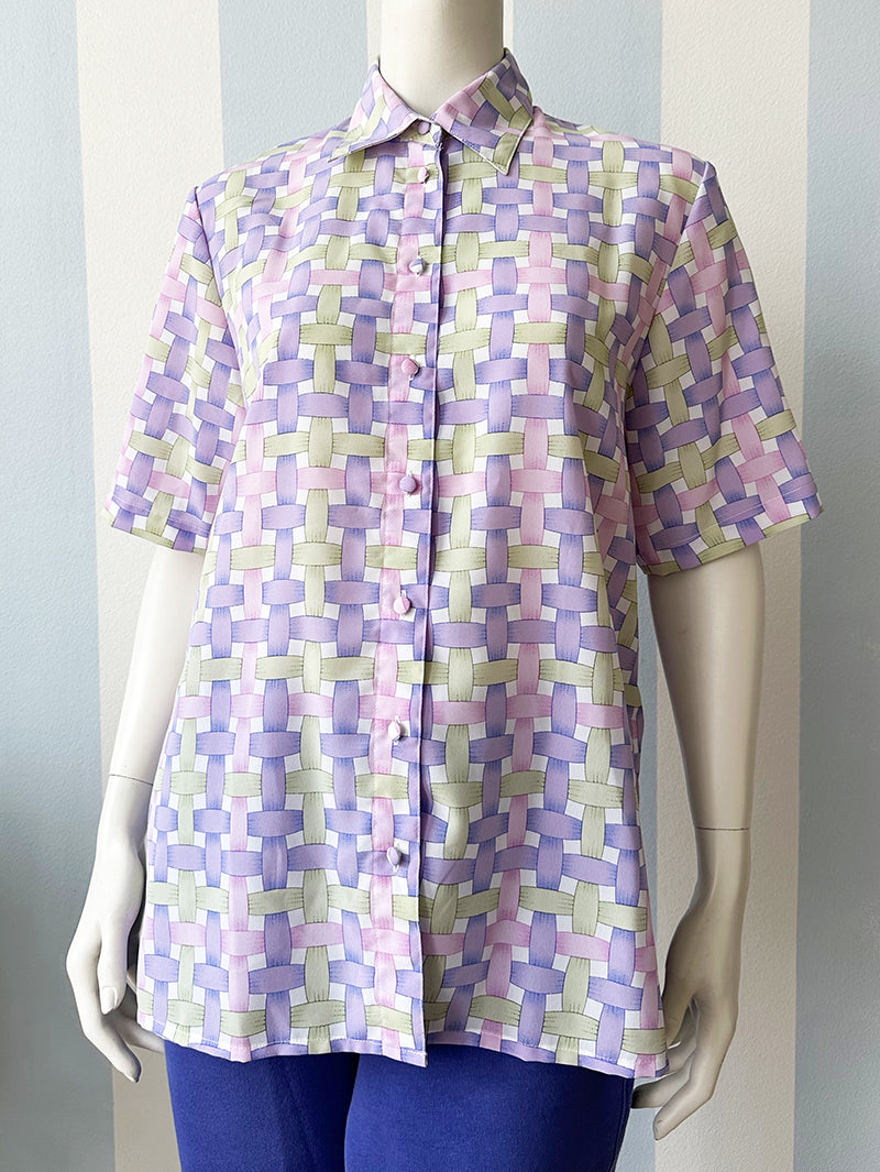 Blouse avec gevlochten dessin