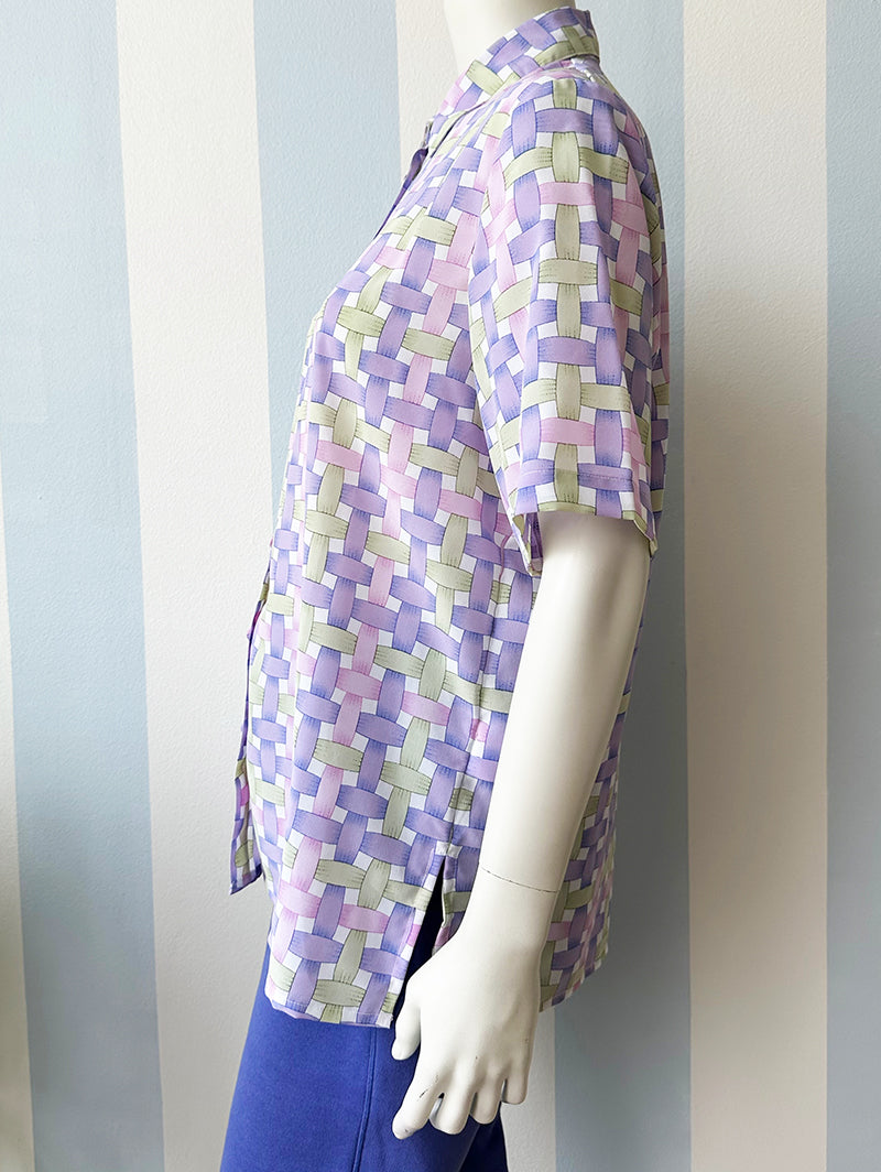 Blouse avec gevlochten dessin