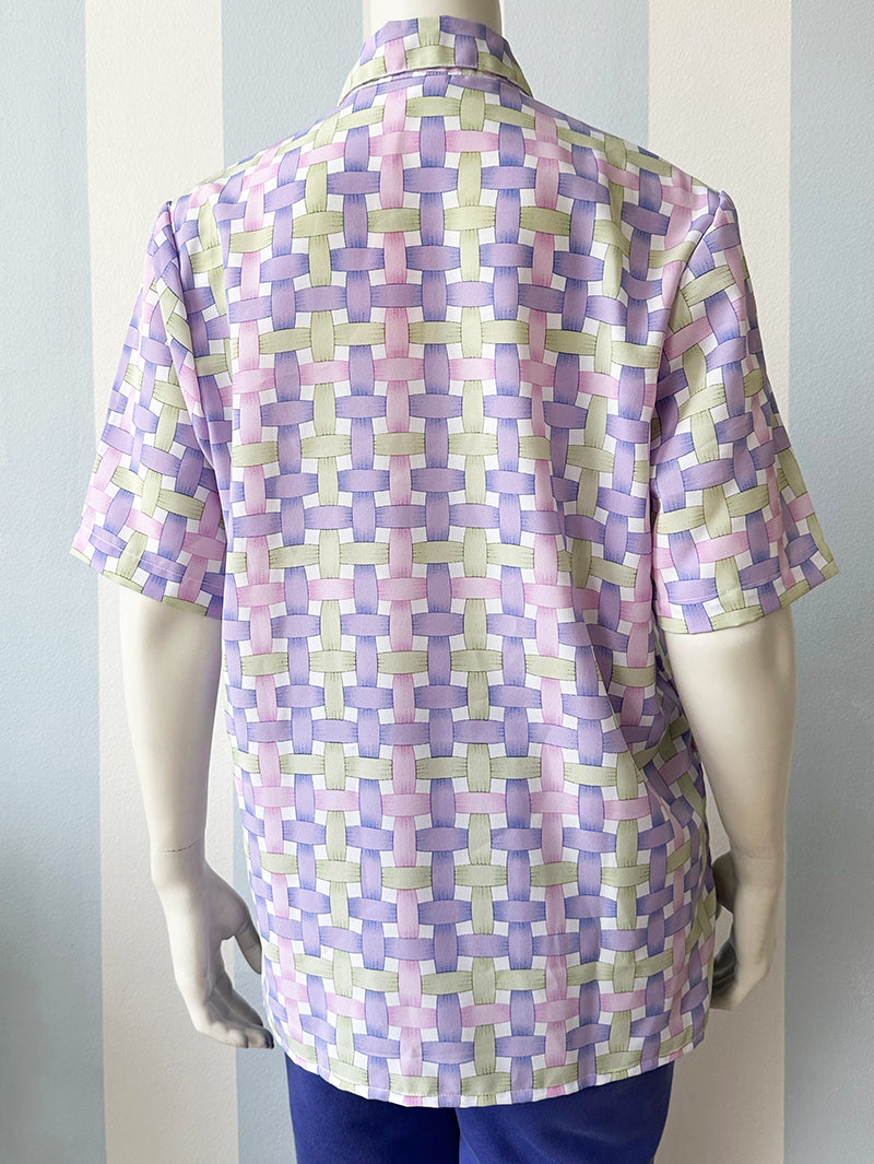 Blouse avec gevlochten dessin