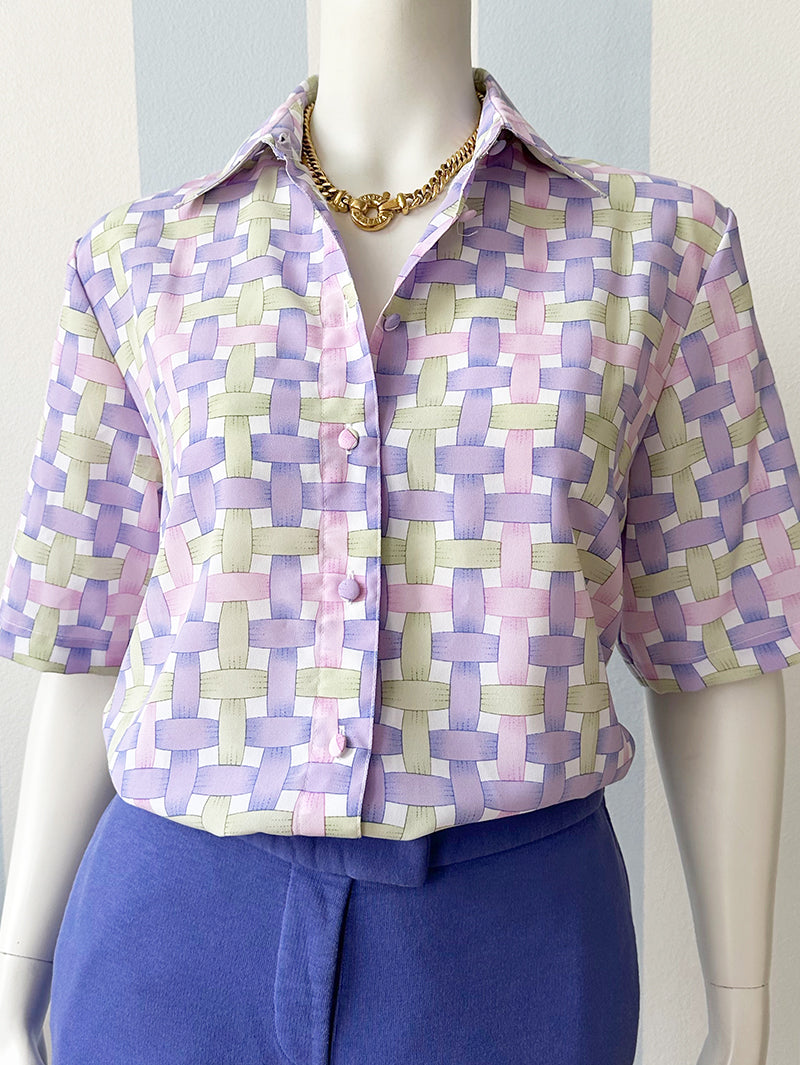 Blouse avec gevlochten dessin