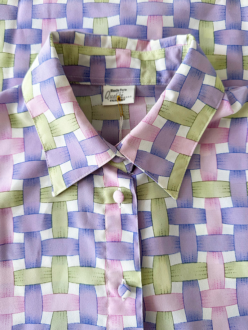 Blouse avec gevlochten dessin