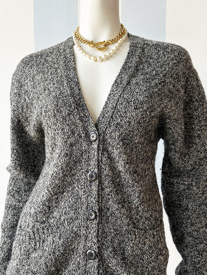 Gemeleerd scheerwollen vest