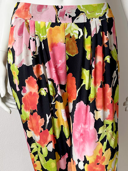 Floral stretchbroek