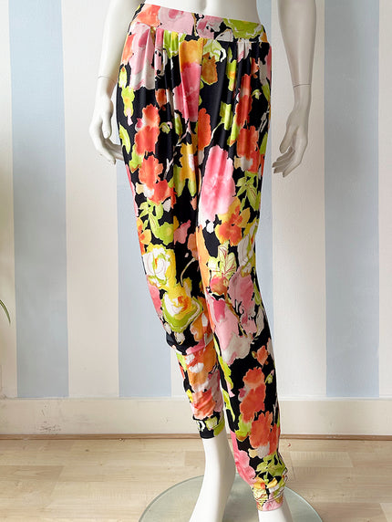 Floral stretchbroek