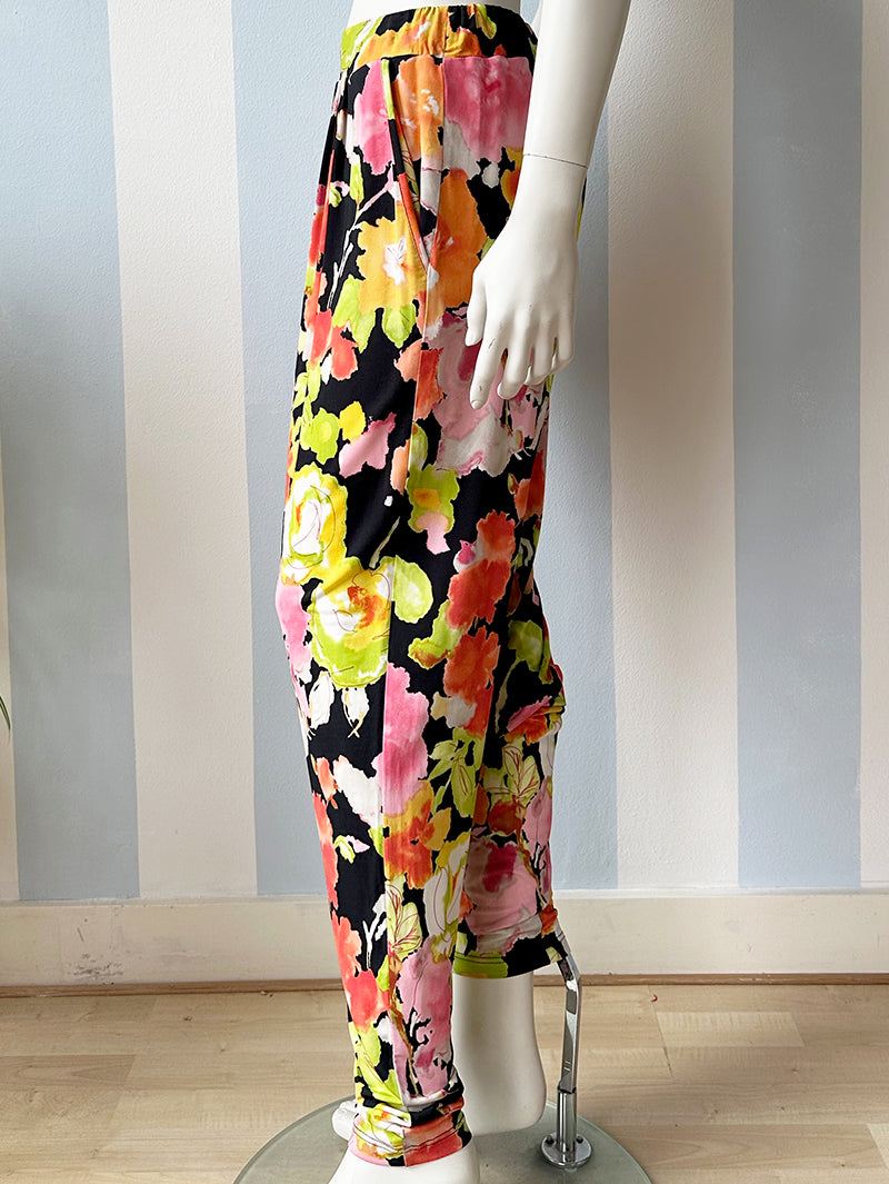 Floral stretchbroek
